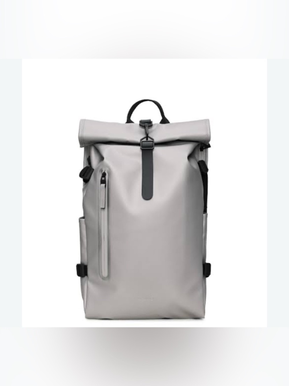 RAINS Rolltop Rucksack Bag Large Luggage Backpack Nimbus Grey Gray NEW NWT